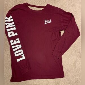 Pink Victoria’s Secret open back long sleeve
